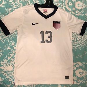 Alex Morgan #13 USA Nike Dri-Fit White Jersey